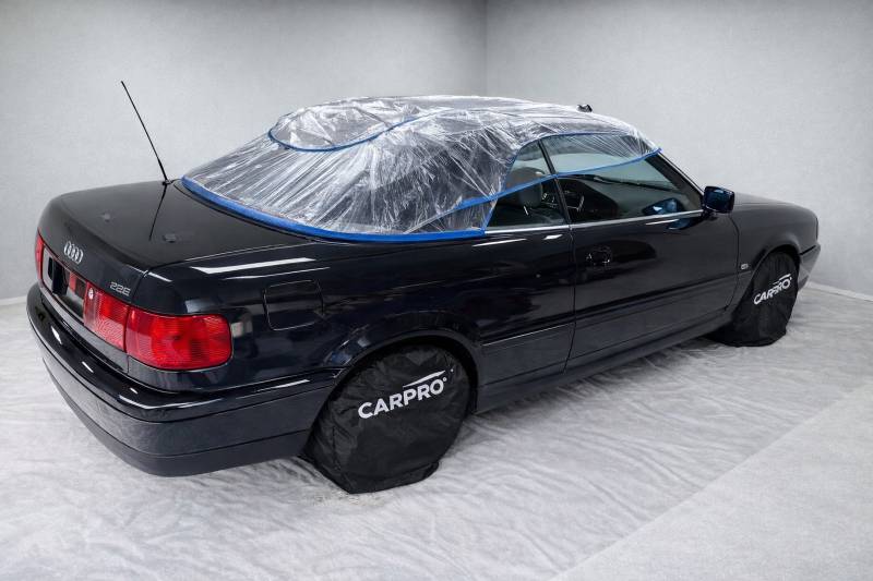 Audi 80 avant et après Polissage stage 2 chez JL Detailing à Brive-la-gaillarde